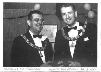 April 9, 1962 - PER John Callahan hands gavel to new ER Robert Gleason