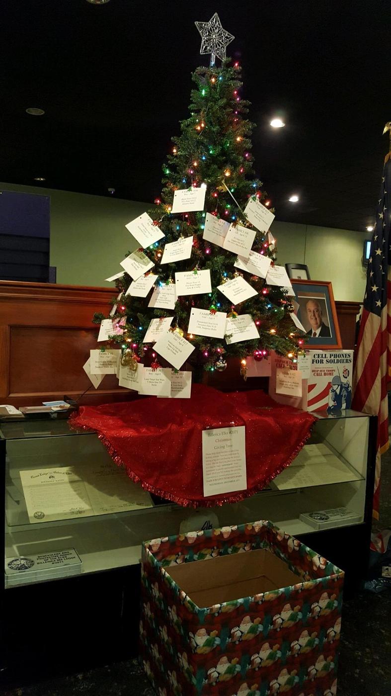 The Giving Tree for the Christmas Donations to local families