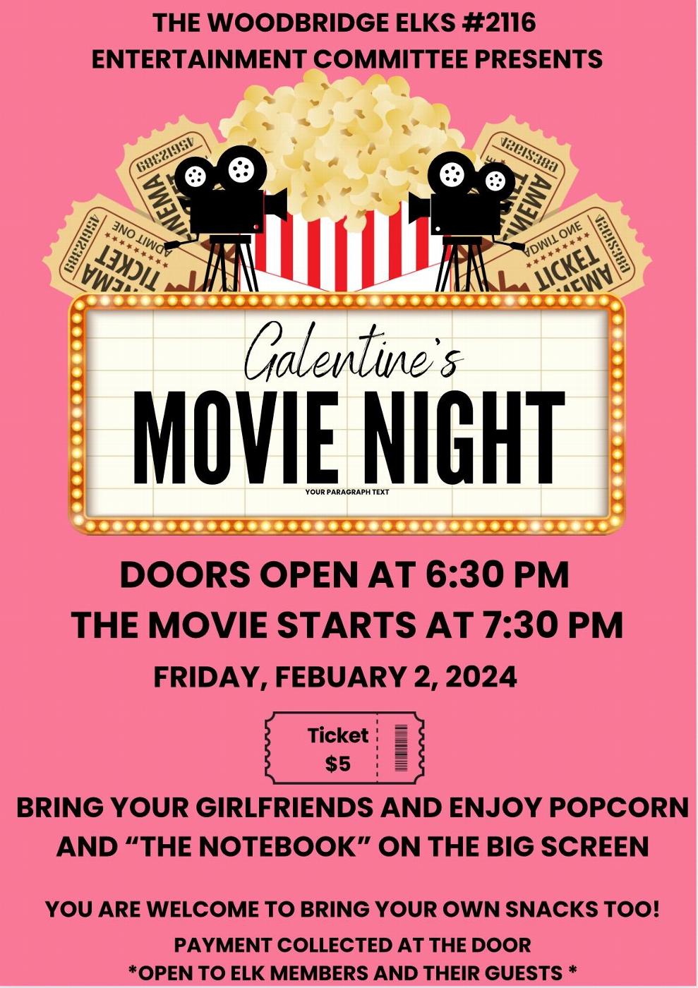 Movie Night!  February 2!  Can't Wait!