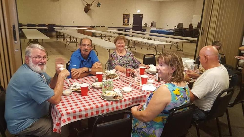 Elks enjoying their food.