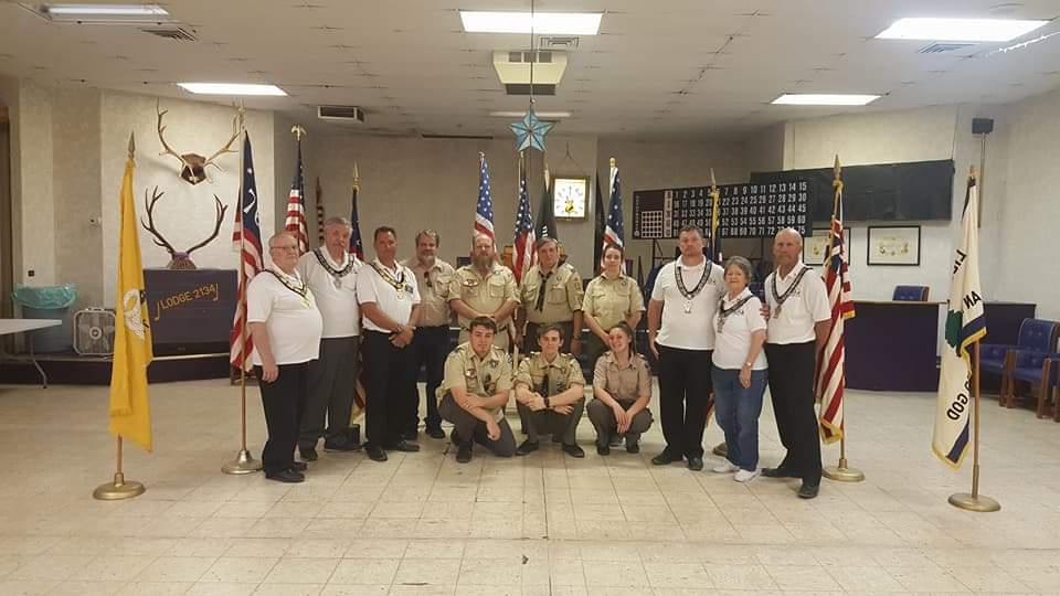 Local Boys Scoutand Officers for 2018 Flag Day.