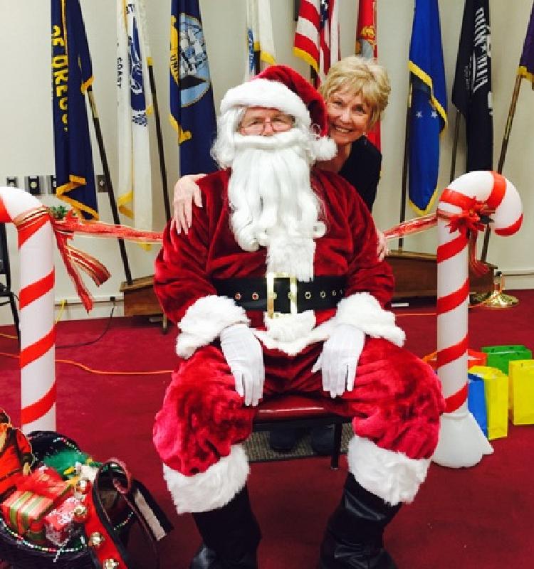 Santa and special lady, Dianne French