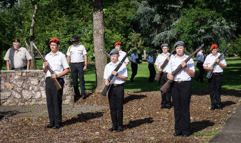 Military academy color guard