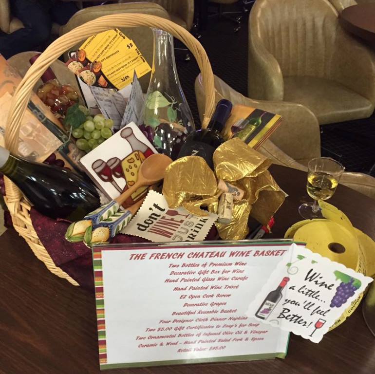 One of the baskets available for raffle.