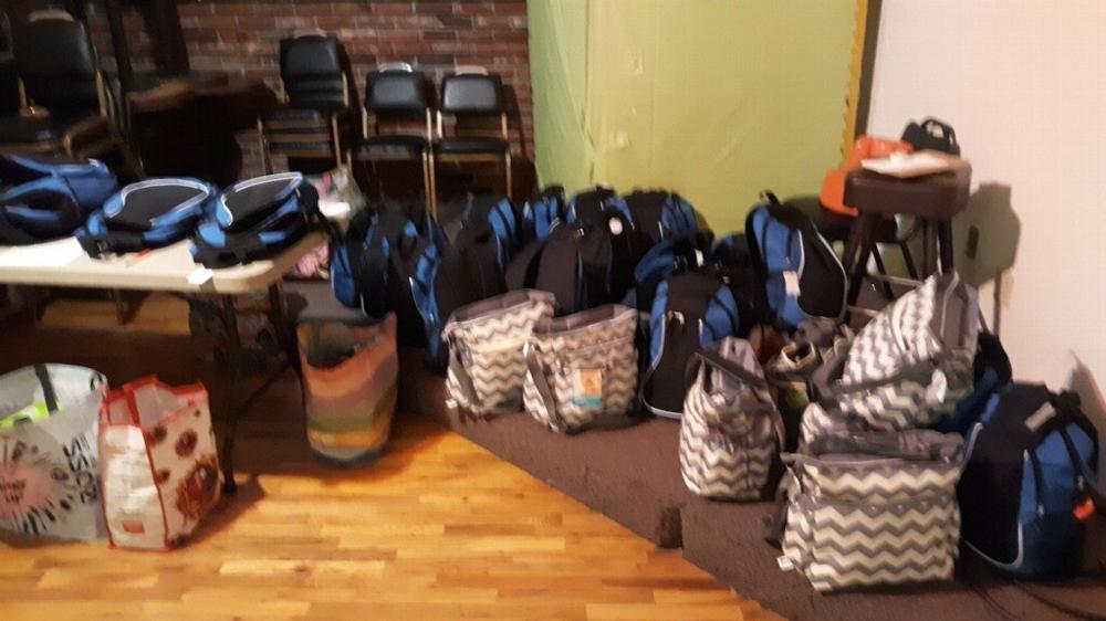 Backpacks and diaper bags for foster kids