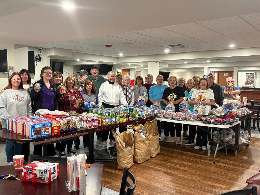 All the Volunteers that helped with preparing the Thanksgiving Dinner Baskets