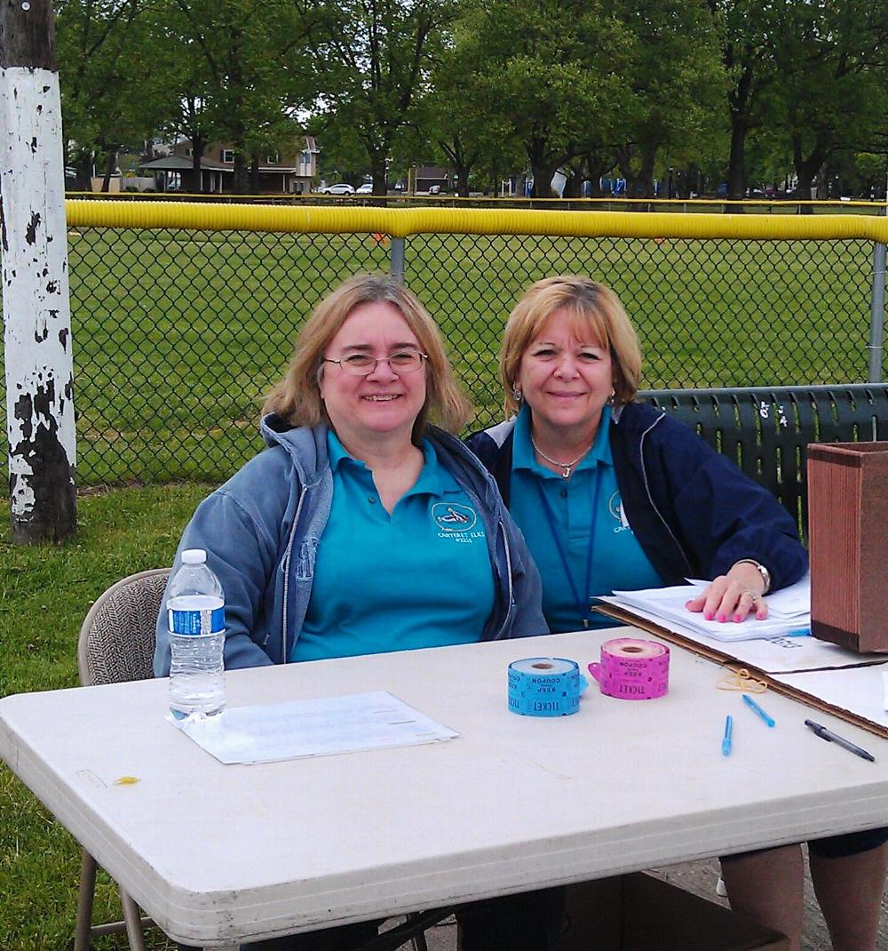 Members Dot and JoAnn working the registration table