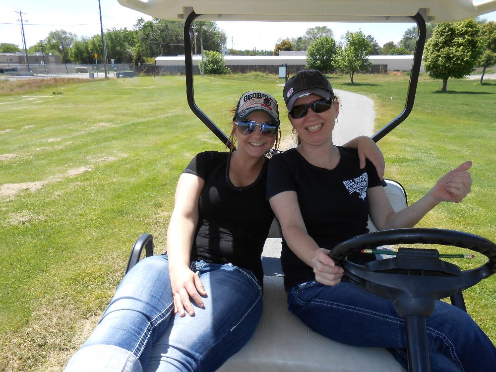 Two Great golfers enjoying tournament