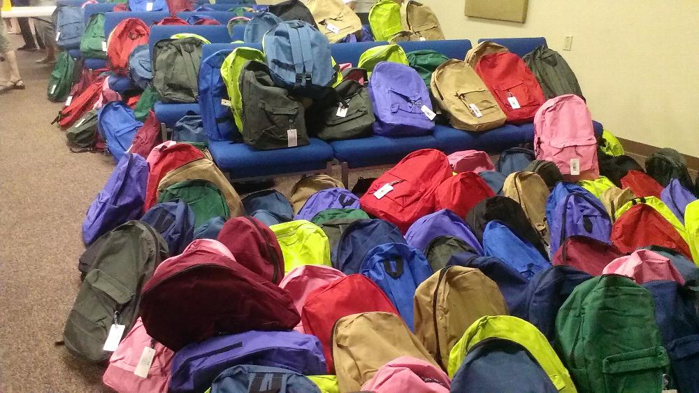 168 Elementary completed backpacks