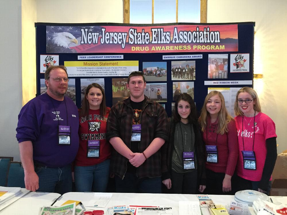 Lodge Drug Awareness Chair, Antlers Lodge 5 Members, And Antler Lodge 5 Adviser at NJ Elks Peer Leadership Conference 2015. 