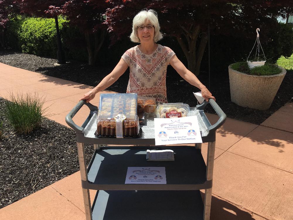 Funds from the Spotlight Grant were used to donate lots of treats to Veteran's Haven North to honor the National Guard personnel working at Veteran's Haven North.