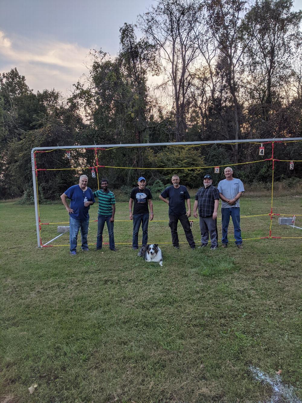 The Elks crew that set up for the Soccer Shoot.
