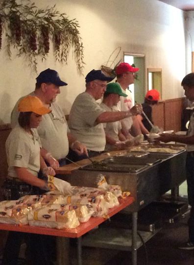 Cadet Lawman alumni serving..Note tall guy in red hat on right. OHP Chief Ricky Adams
