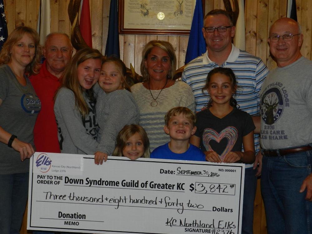 Donation to the Down Syndrome Guild of Kansas City