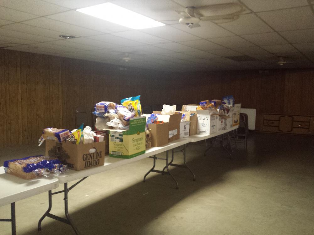 We fed 54 families off donations!