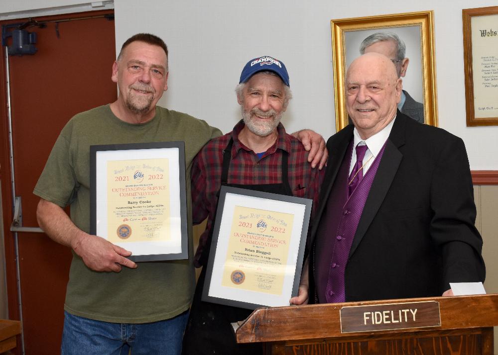 2022 Outstanding Service to Barry Cooke & Brian Binggeli presented by past ER Jerry Hurley