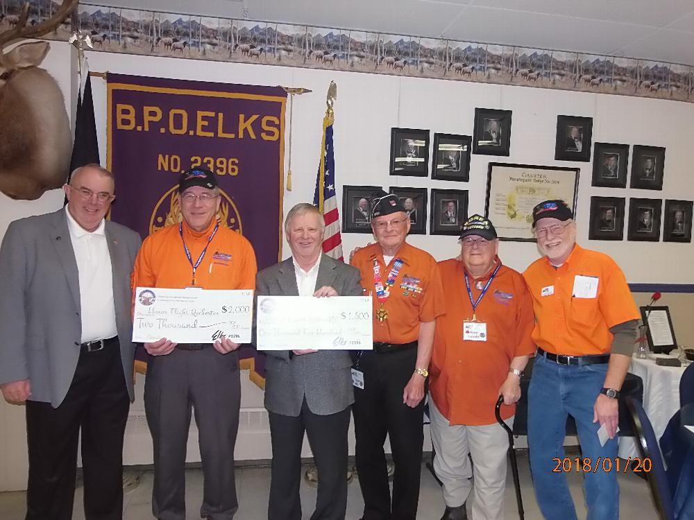 Webster Fairport Elks Lodge presents checks to Honor Flight and Patriot Guard Riders
Elks Care Elks Share!