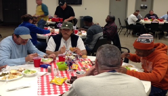 Veterans have a special luncheon with lots of great food and desserts to celebrate Veterans Day.  