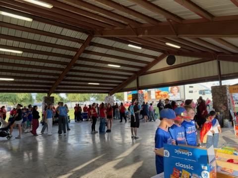 A busy 5k walk/run . Sarah had 50 visitors to her booth!