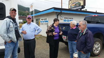 Veterans Fishing trip to Garibaldi. Eric, Ron, Alice, Betty, Warren