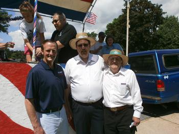 Phil Barrett, Town Supervisor, joins ER Tom Nealon and Lou Stoller PER prior to the parade