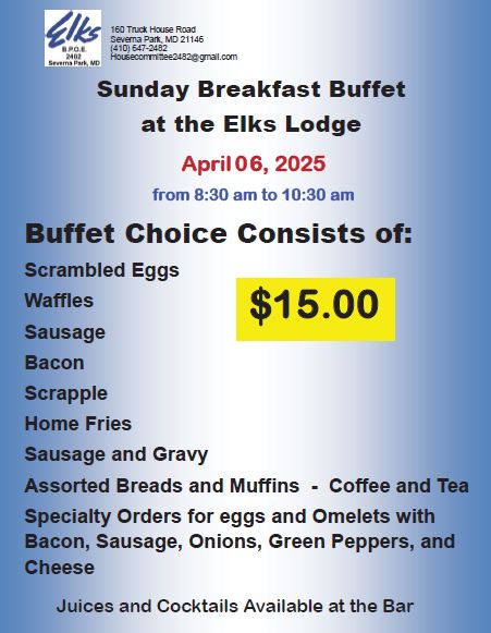 April 6th Breakfast Buffet