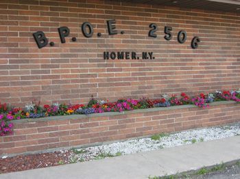 Front of Lodge with Flowers - planted by PER Gary Lawrence