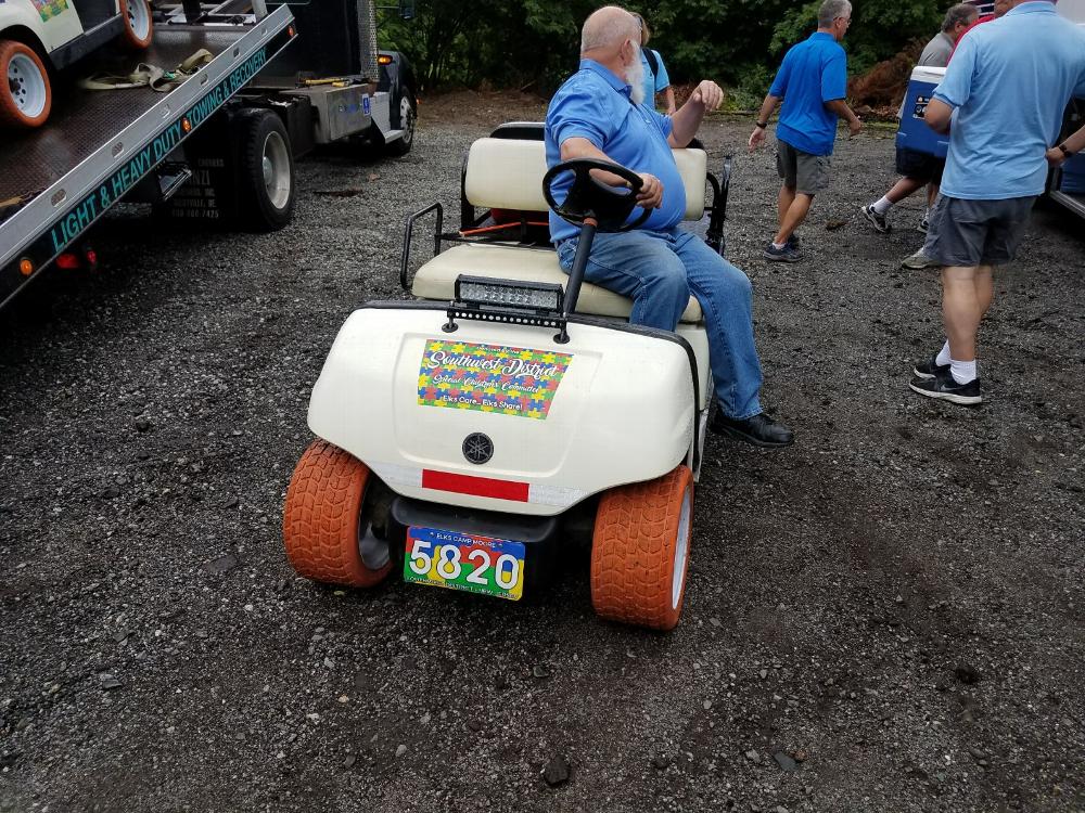 New Golfcart donated by the Southwest District Elks