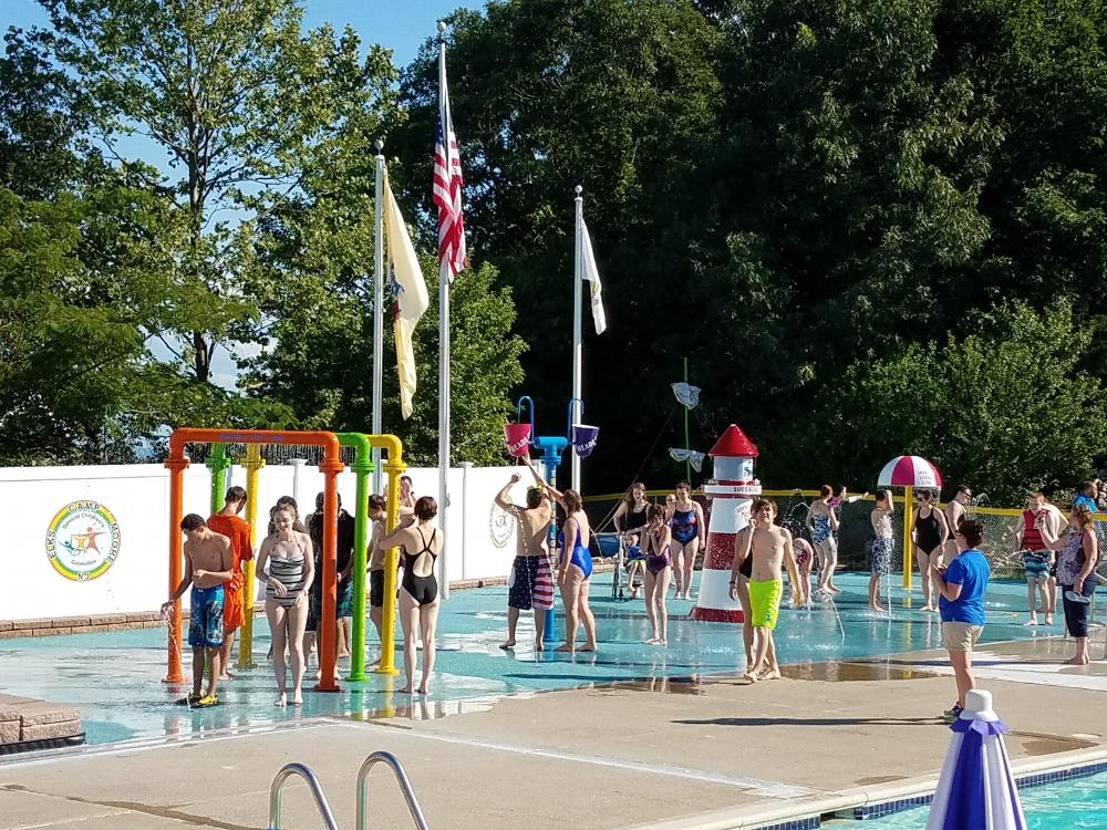 Dedication of the new splashpark at Camp Moore 2017