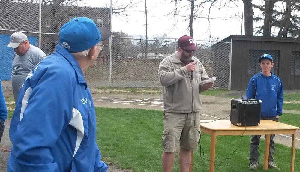 Newt Guilbault Baseball League opening day. 4-27-2014.  The league founder was in attendance.