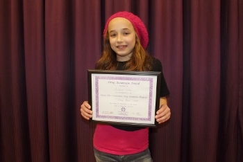 Susannah Curtis, winner of the 2012-13 Drug Awareness Poster Contest.