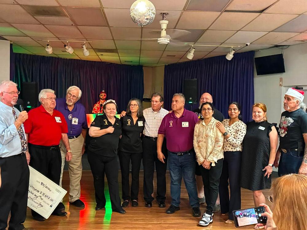 Christmas in JulAugust. AEMP Chair, PER Allen Swope, PSP Rich Botkin, PSP Al Skorupski, ER Denise Lefkowitz, AEMP Admin. Assistant, PER Megin Goetz, AEA 1st VP Pat Riley, AEMP Ex. Director, PDDGER Richard Ross, PER Chirs Turner, Dr. Divya Peethhambharan, Divya, Lori Castro, AEMP Board of Directors Chair Mike Giannetta