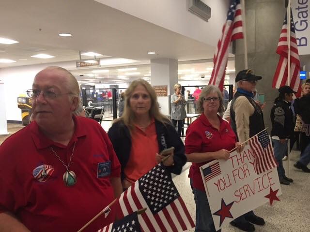 Honor Flight departure, we sponsored 3 veterans for this flight.