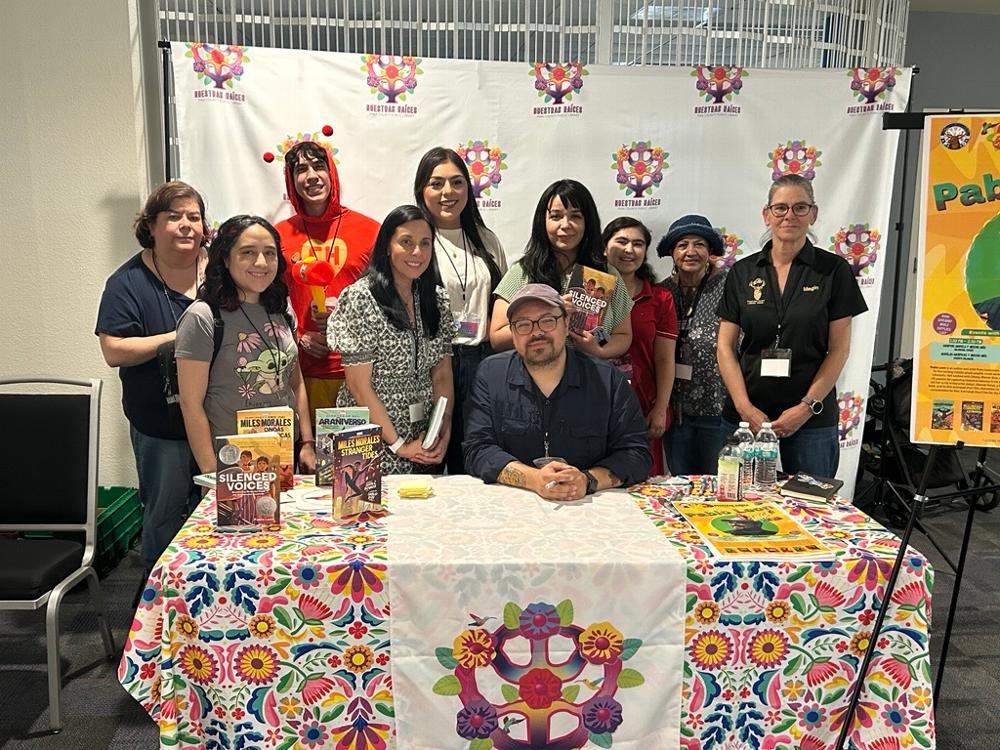 Pima County Library Staff, Pablo Leon and PER Megin Goetz at Megamania Event 