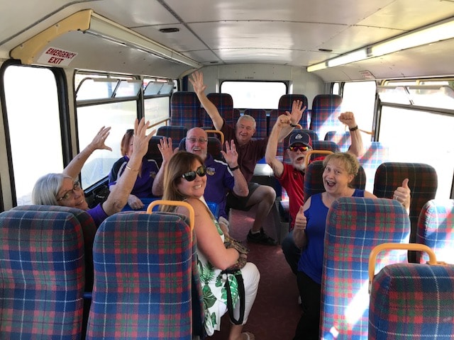 Members of the Poway Lodge that were on a Bus Hop to the El Cajon and Santee-Lakeside Lodges on Saturday October 19th.  Fun was had by all.  Photo by ER Dave Mullett, PER.