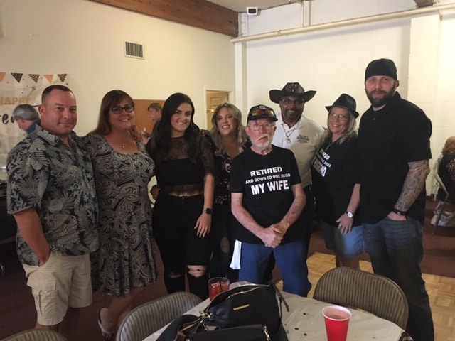 Tim and Nikki at their Retirement Party at the Lodge with family and friends October 5, 2019.