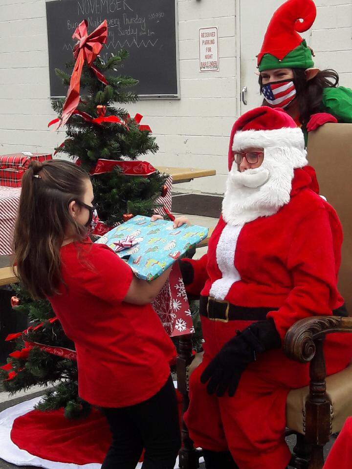 Children’s Christmas Drive through Gift Giving outside in the Lodge parking lot 
Saturday, December 12, 2020.  Thank you Santa Claus and your Elf for making this event happen!
