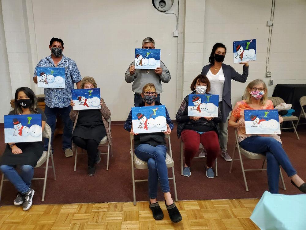 Pictured above are ER Norm Kaufman; PER, Dave Mullett; PER, Jeanette Bunn, Carol Pinczes, Diane Sharp, Erika Chafen, Diane and Lynn Melvin.  Thank you Esteemed Loyal Knight, Theresa Haggerty, (Picture taker) for a great event.  Looking forward to the next Paint & Sip!
