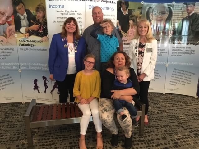 Janet Rasmussen, PDDGER ER with the 2018 Theme Child and his family at the recent May CHEA State Convention held at the Town & Country in San Diego, CA 