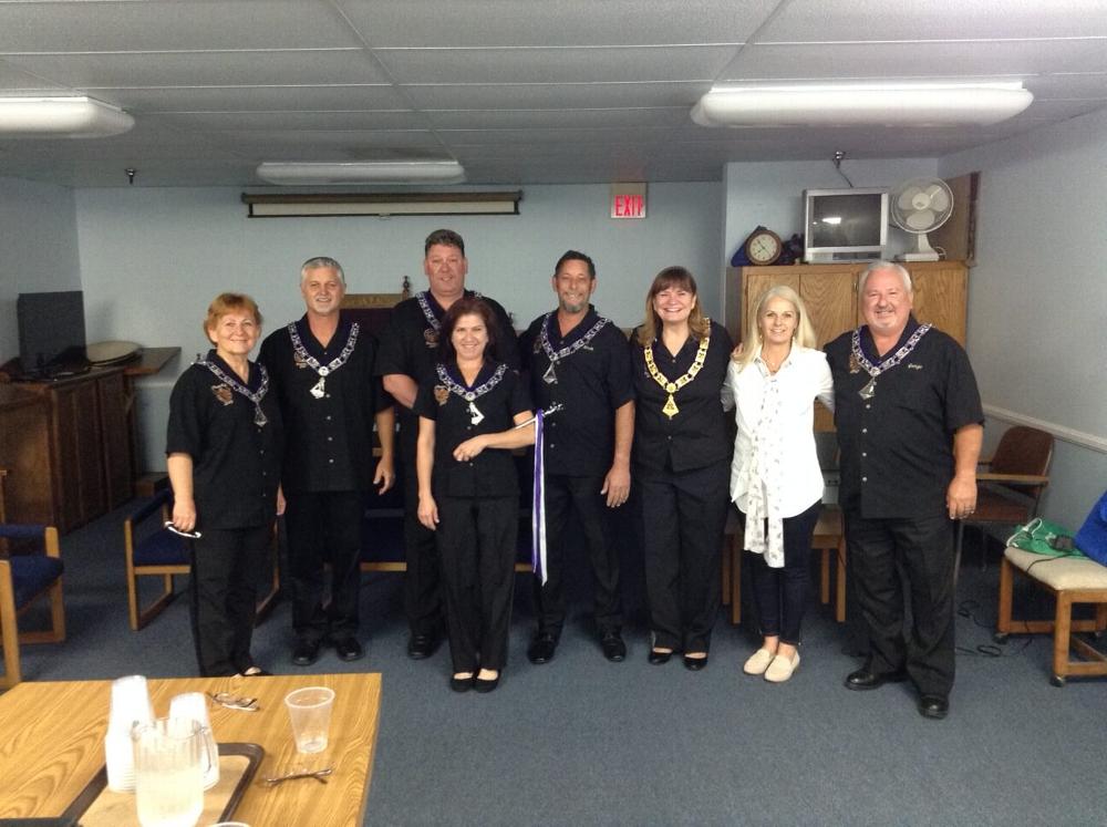 2018 Poway Lodge Ritual Team & Candidate
Linda Tucker, Dave Mullett PER, Clay Wycoff PER, Julie Clemmons, Norm Kaufman PER, Janet Rasmussen PDDGER ER, Lori Foley, George Acuna. Not pictured is our Ritual Word Coach, Moon Rash, who took the picture. 