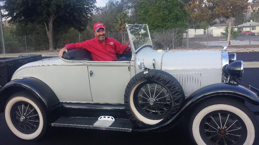 Council member Jim Cunningham, also a Poway Elk member, with his car during the Poway Days Parade September 2017