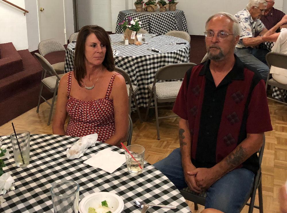 Cathy and David Peterson attending the 'Old Timers' Recognition Dinner in August 2018.  Cathy's father, Joe Carroll, was the Charter Exalted Ruler of Poway. 