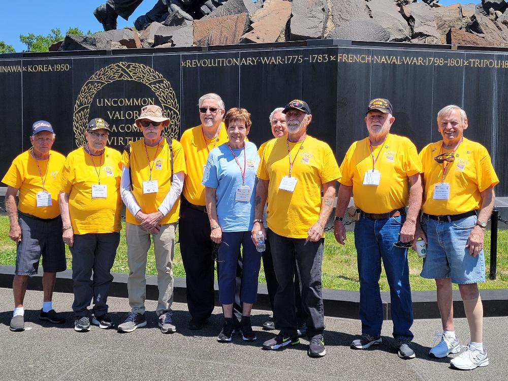 Elks Sponsored Veterans at the Washington Memorials during the 2024 Honor Flight trip