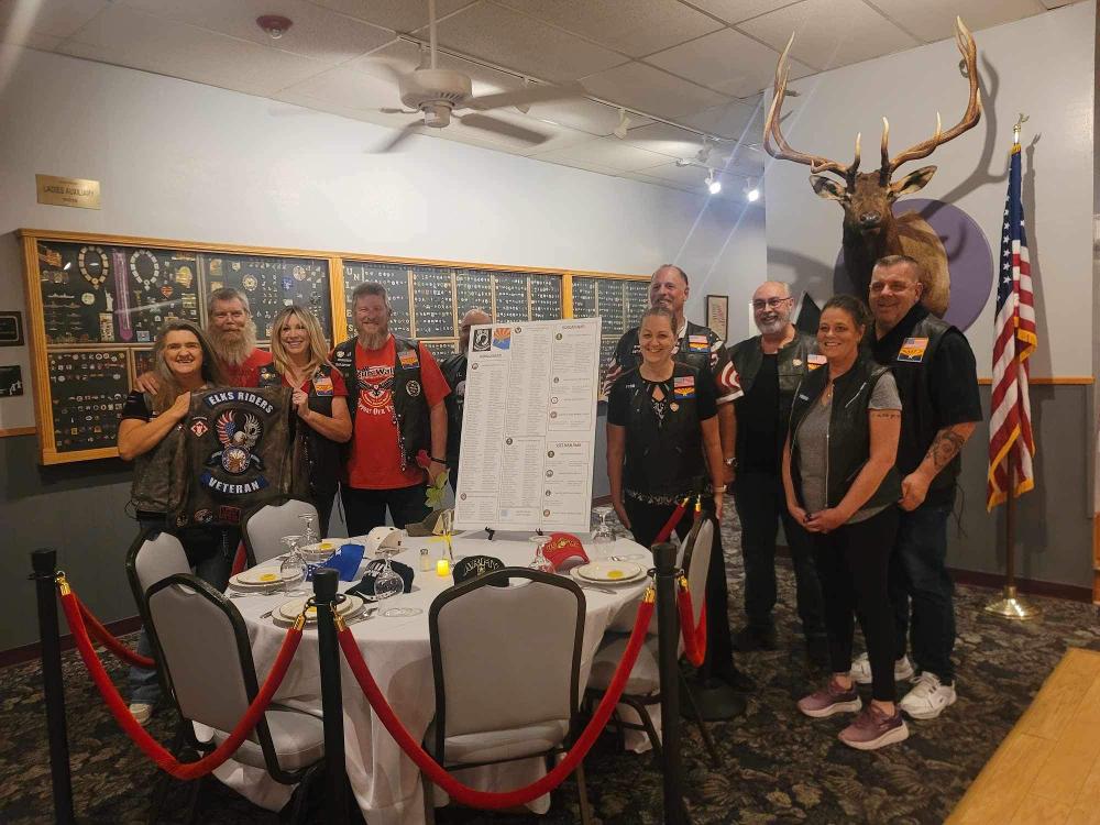 2023 POW/MIA Day of Remembrance, our Elks Riders with the Missing Man table.