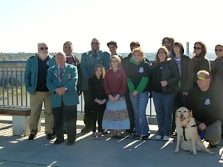 Lodge members & their families brave the November chill on the WOTH to participate in the Flag changing ceremony. 