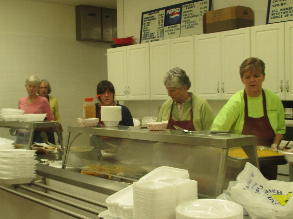 Another view of the ladies in the sevice line