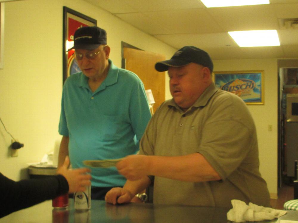 Norm Sanson and Todd Perkins at the bar