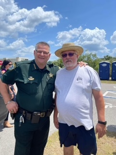 ER Ralph w/ Wayne Ivey prior to hiding for the BCSO Canine Search Dog Demonstration.