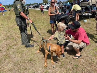Kids and Parents had the opportunity to meet Brevard County Sherriff Canine Units.