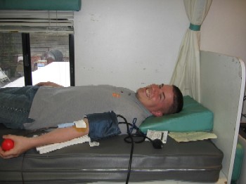 Todd Hahn during our Blood Drive